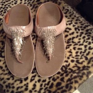 Fit flops ChaCha sandals with beaded tassels